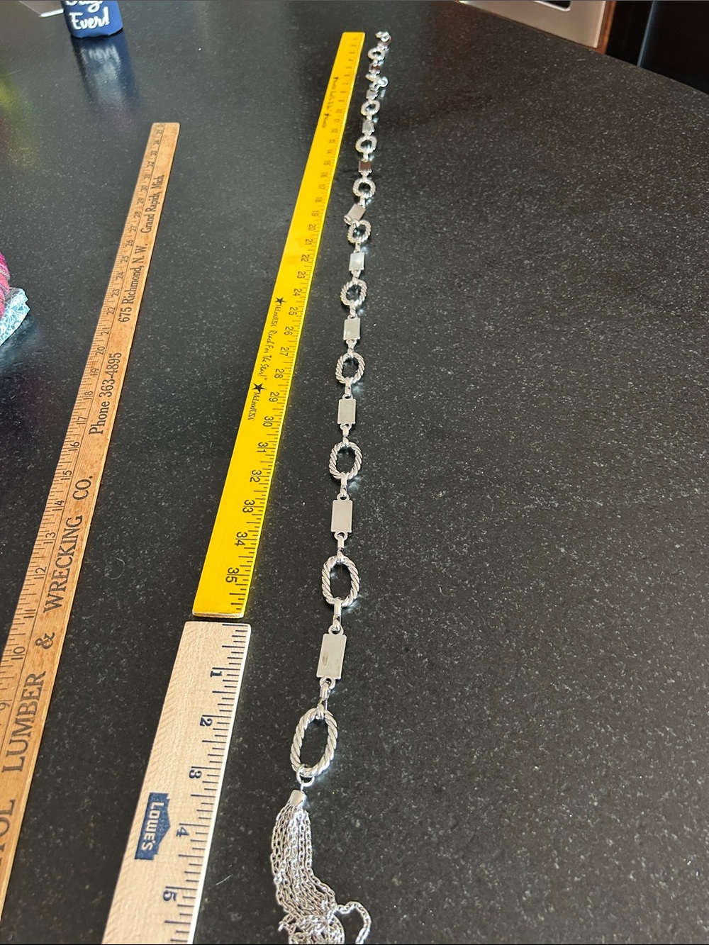 Chico's Silver Rope-Link Y Necklace - Picture 2 of 2